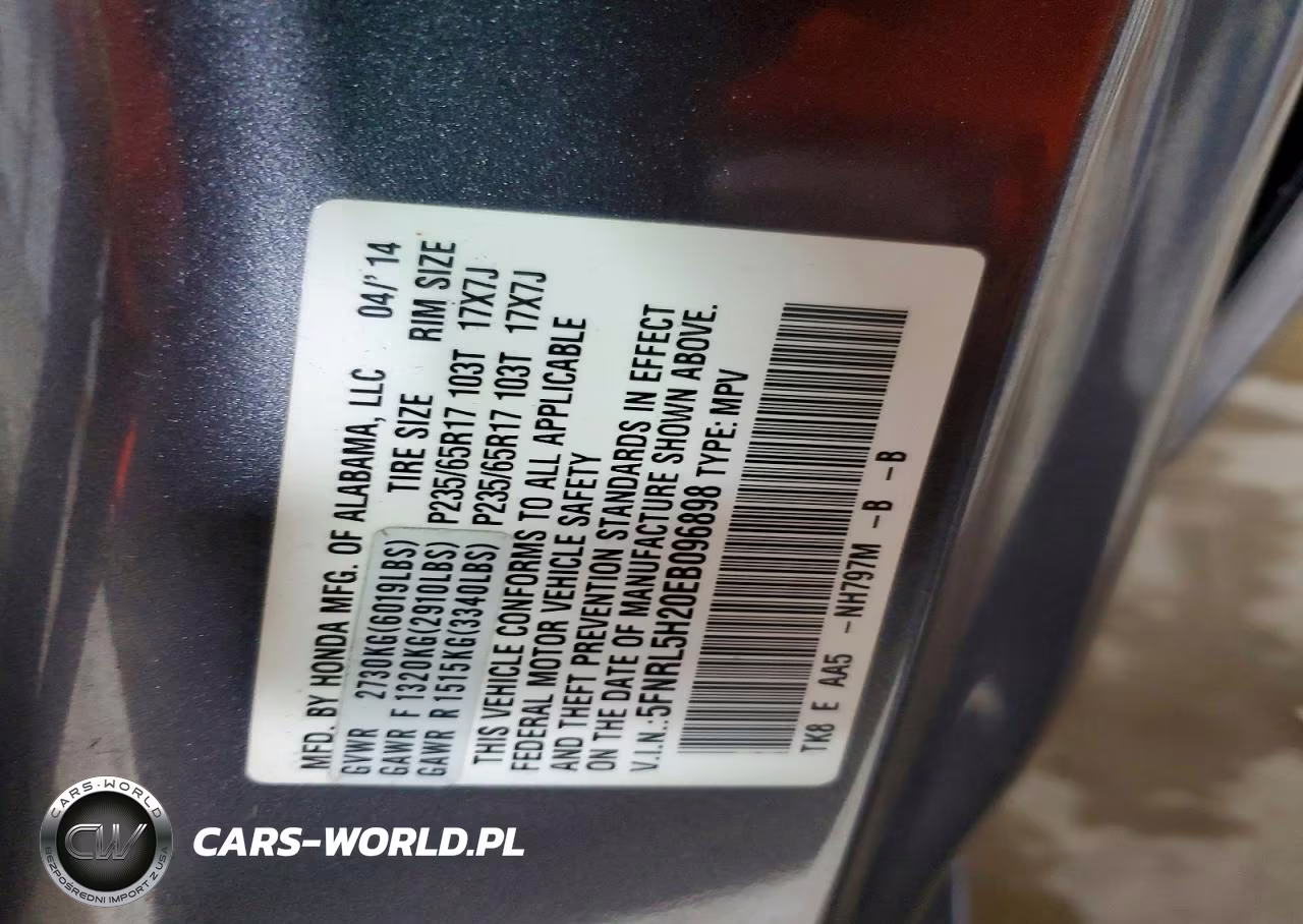 2014 Honda Odyssey Lx VIN:5FNRL5H20EB096898 - 13
