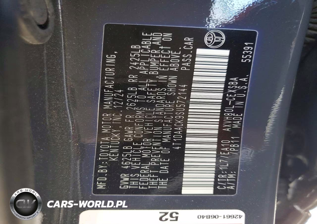 2025 Toyota Camry Se VIN:4T1DAACK9SU572144 - 12