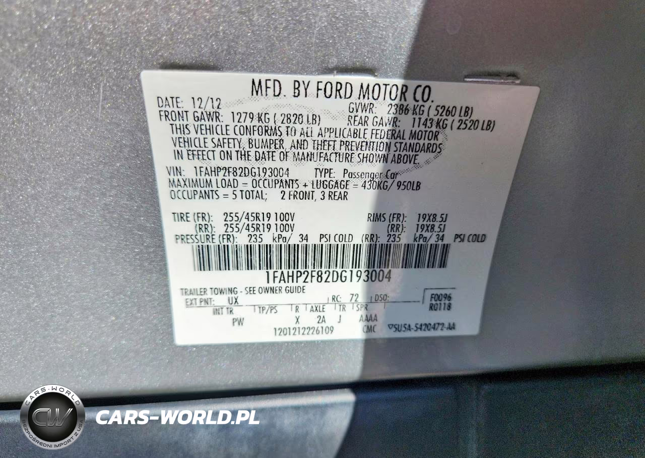 2013 Ford Taurus Limited VIN:1FAHP2F82DG193004 - 13