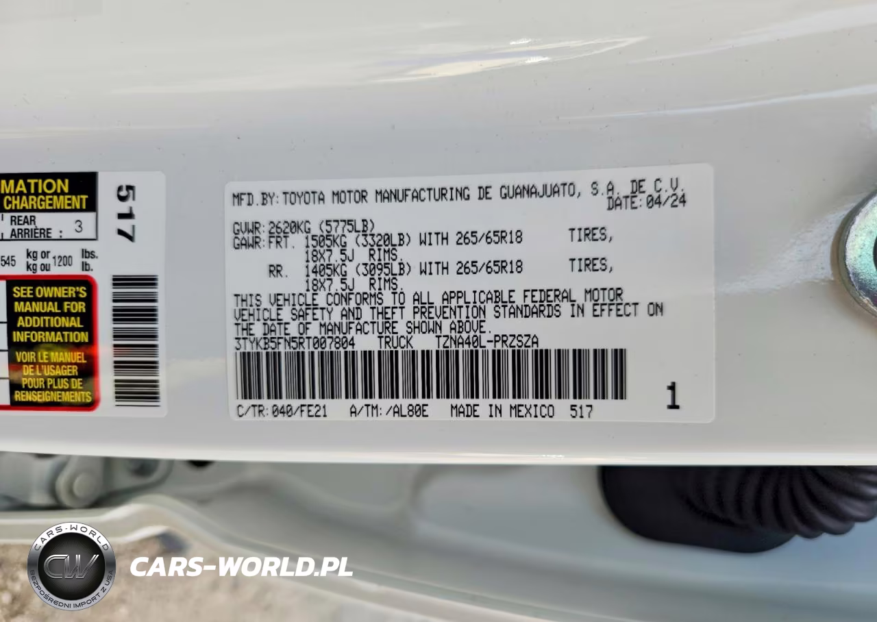 2024 Toyota Tacoma Trd Sport VIN:3TYKB5FN5RT007804 - 12