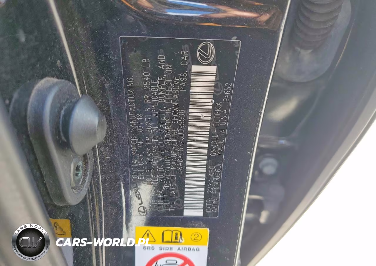 2018 Lexus Es 350 VIN:58ABK1GG7JU099538 - 12