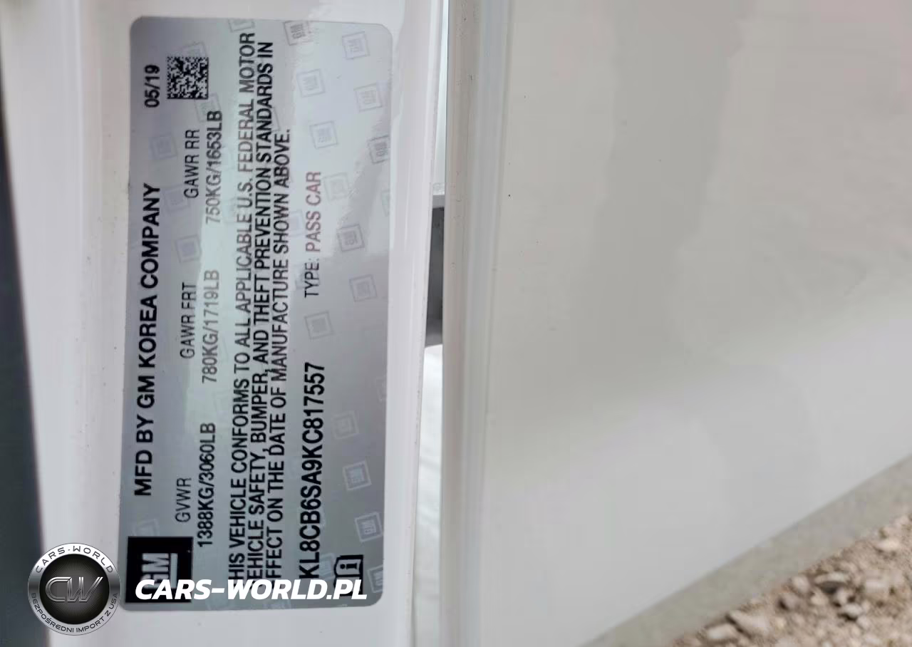 2019 Chevrolet Spark Ls VIN:KL8CB6SA9KC817557 - 12