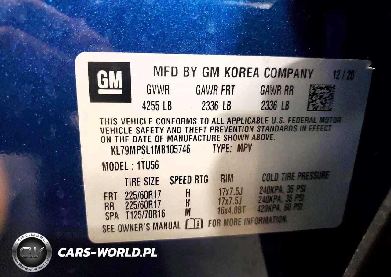 2021 Chevrolet Trailblazer Lt VIN:KL79MPSL1MB105746 - 12