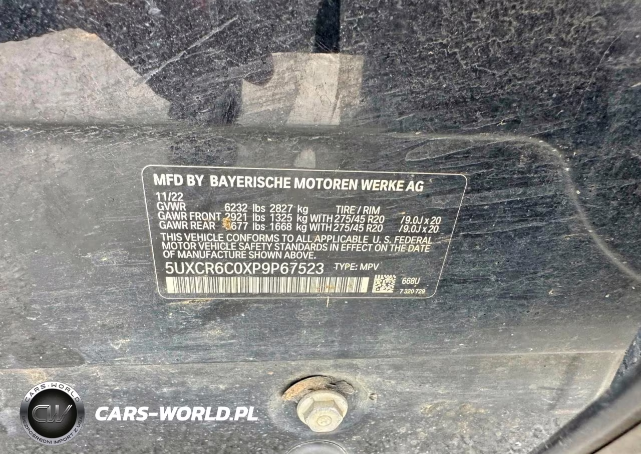 2023 BMW X5 xDrive40I VIN:5UXCR6C0XP9P67523 - 10