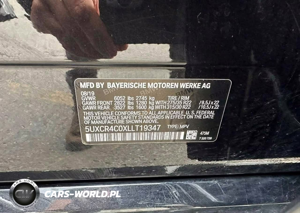 2020 BMW X5 Sdrive 40I VIN:5UXCR4C0XLLT19347 - 10