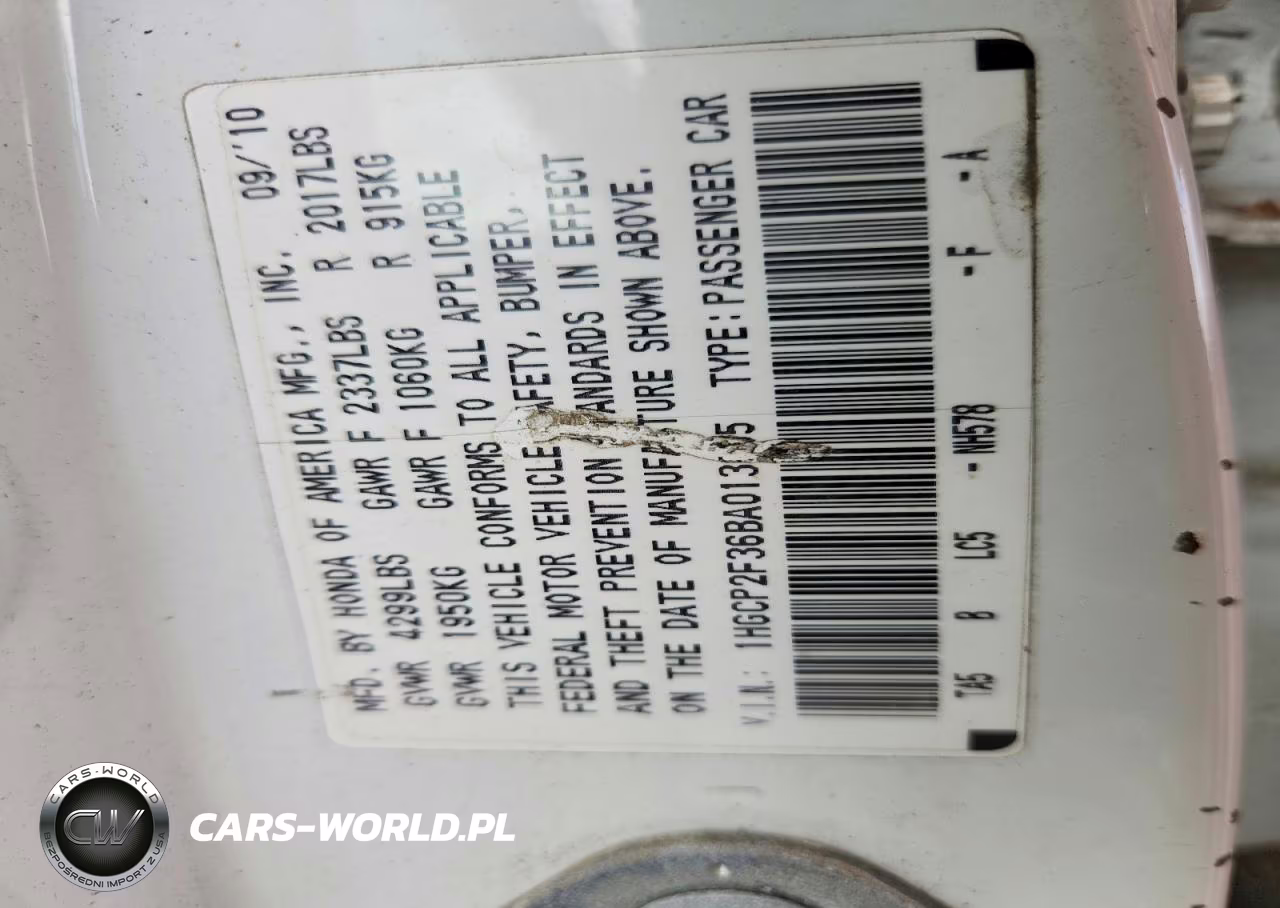 2011 Honda Accord Lx VIN:1HGCP2F36BA013095 - 12