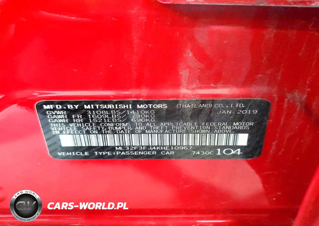 2019 Mitsubishi Mirage G4 Es VIN:ML32F3FJ4KHF10967 - 12