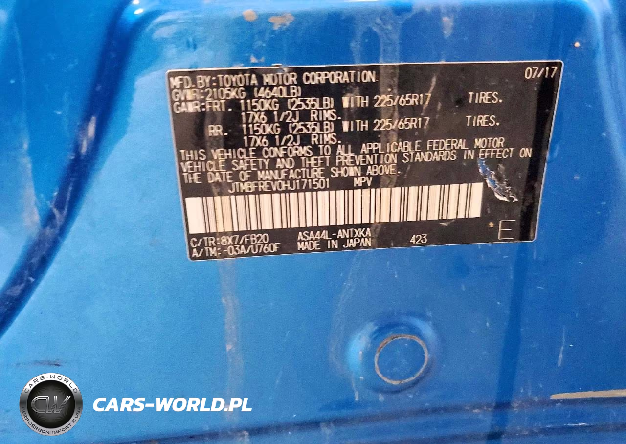 2017 Toyota Rav4 Le VIN:JTMBFREV0HJ171501 - 13