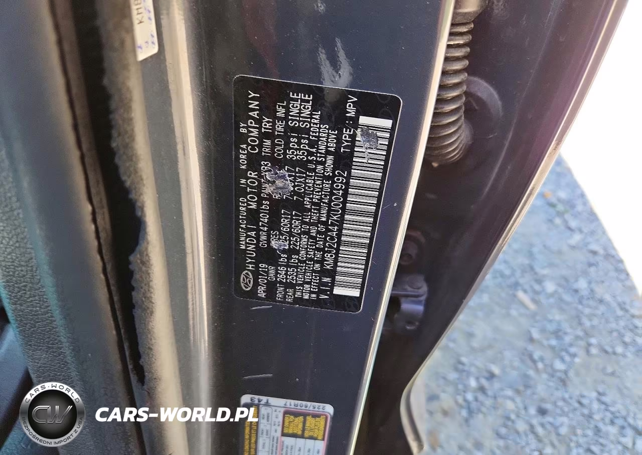 2019 Hyundai Tucson Se VIN:KM8J2CA47KU004992 - 12