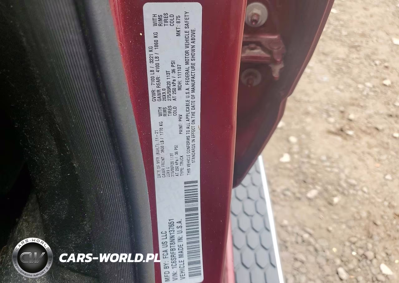 2022 Ram 1500 Big Horn-Lone Star VIN:1C6SRFBT8NN137651 - 12