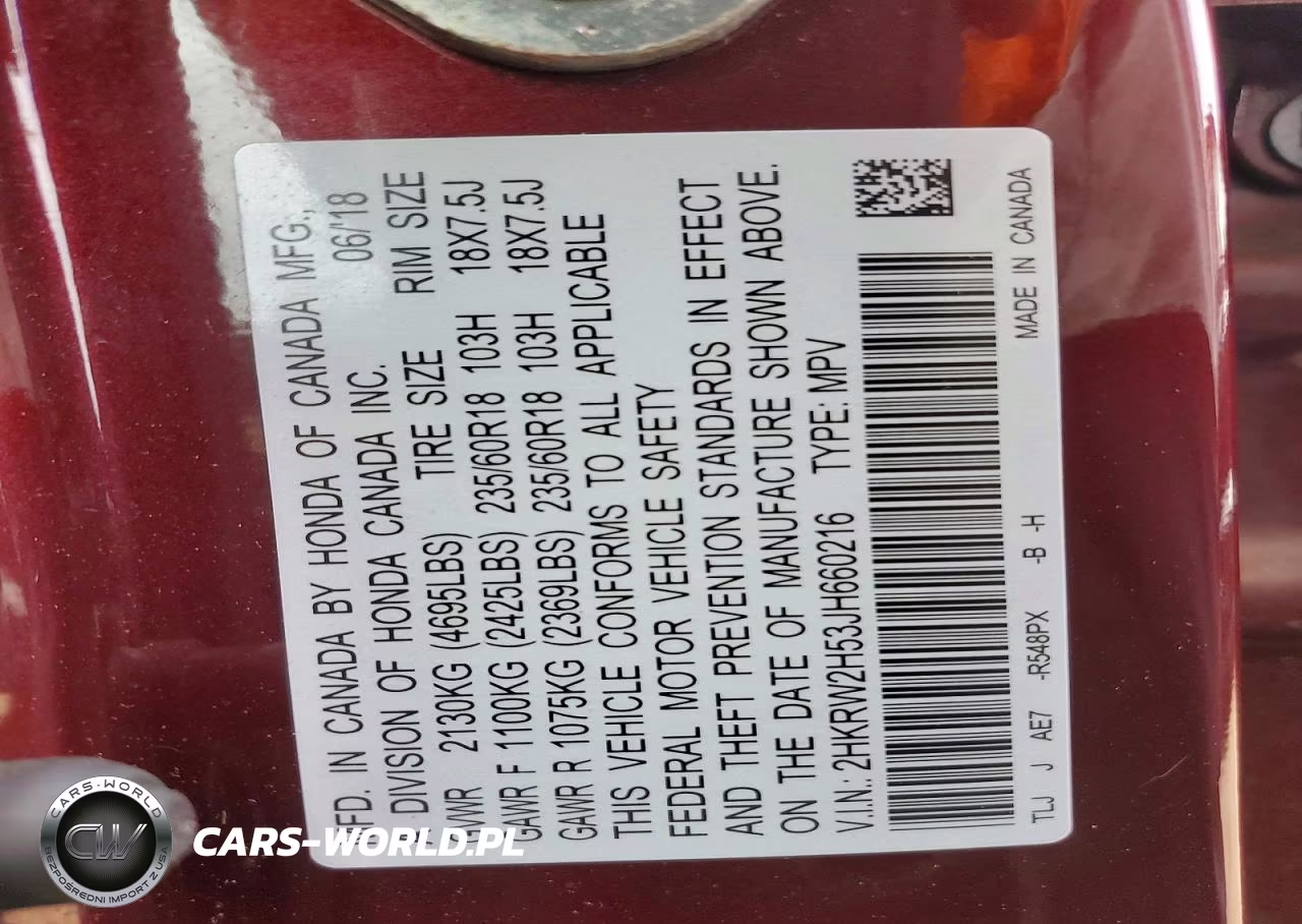 2018 Honda Cr-V Ex VIN:2HKRW2H53JH660216 - 13