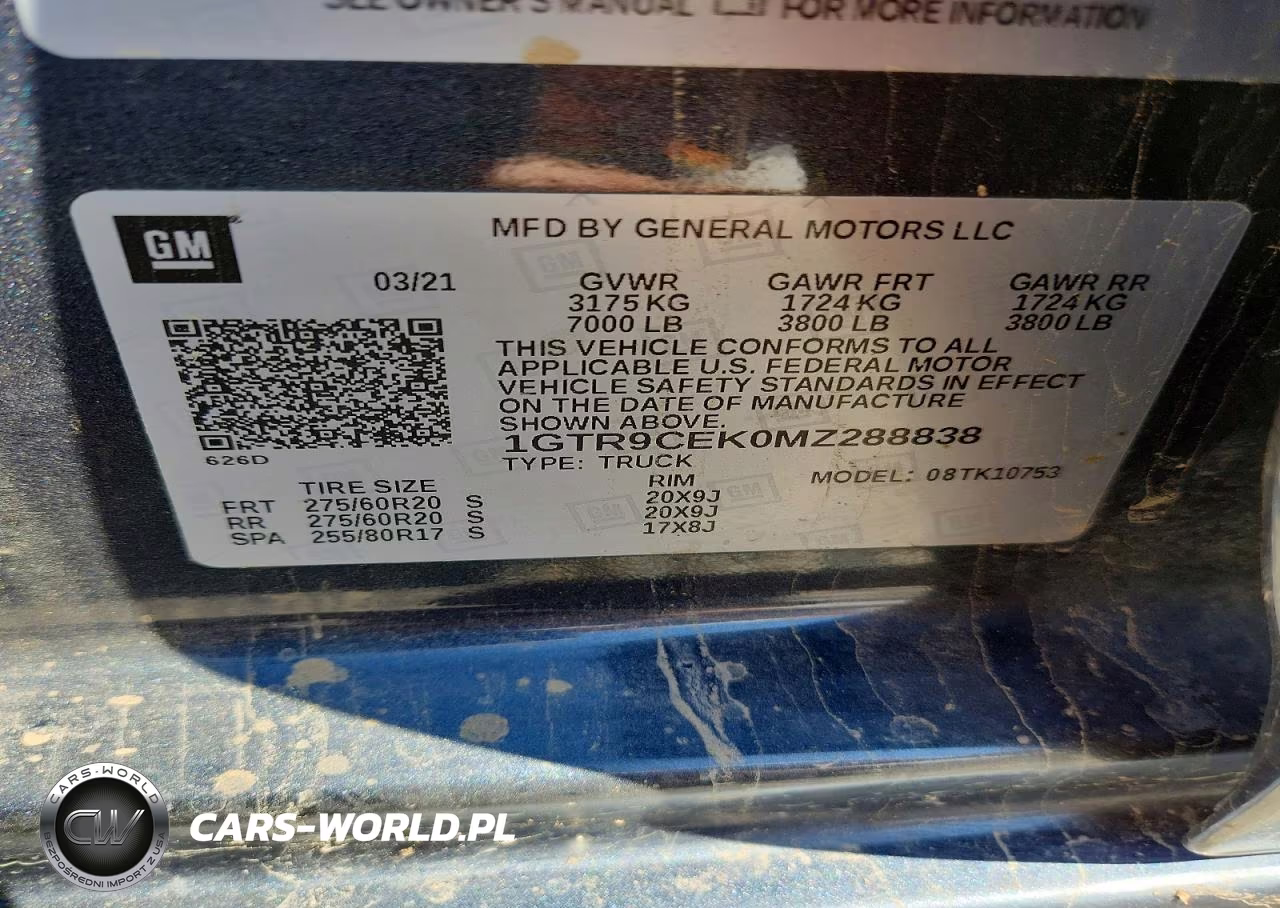 2021 GMC Sierra K1500 Elevation VIN:1GTR9CEK0MZ288838 - 12