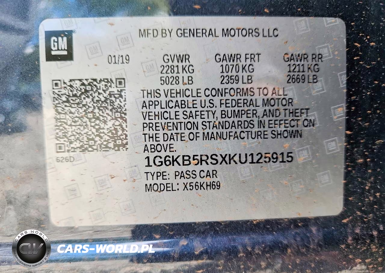 2019 Cadillac Ct6 Luxury VIN:1G6KB5RSXKU125915 - 12