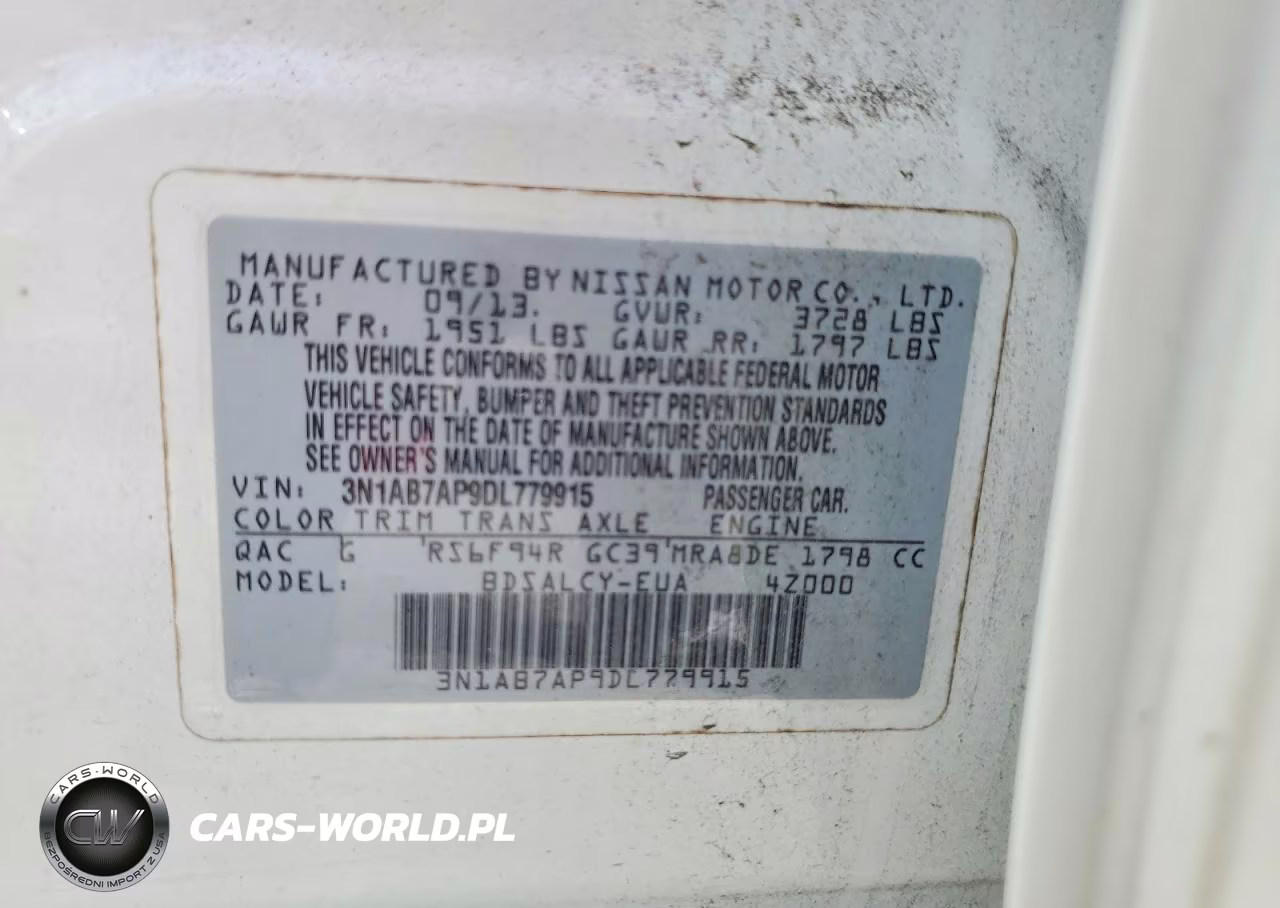 2013 Nissan Sentra S VIN:3N1AB7AP9DL779915 - 12