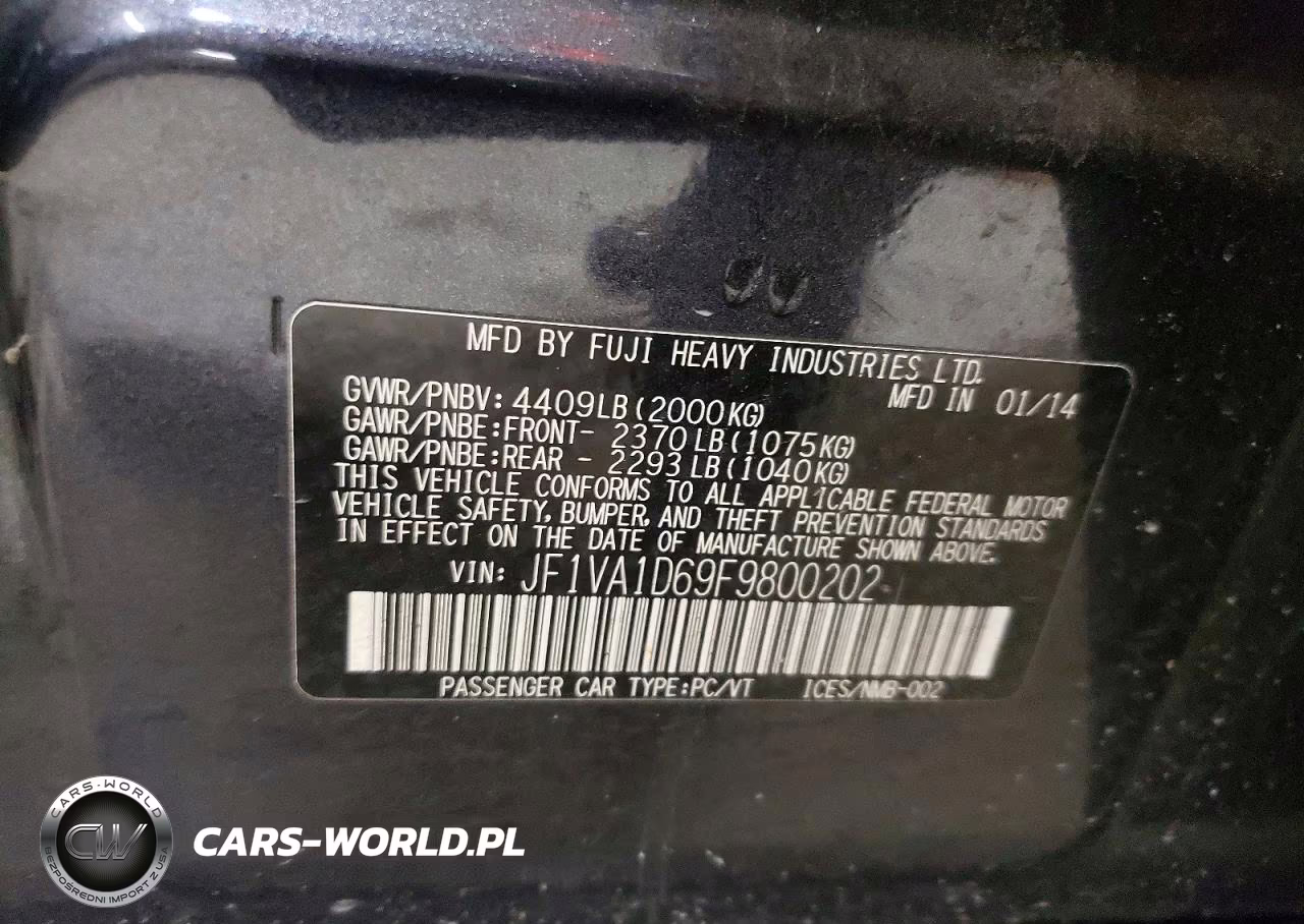 2015 Subaru Wrx Premium VIN:JF1VA1D69F9800202 - 11