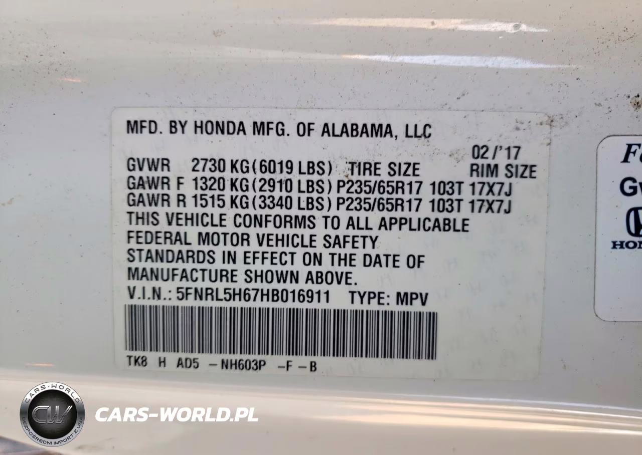 2017 Honda Odyssey Exl VIN:5FNRL5H67HB016911 - 13