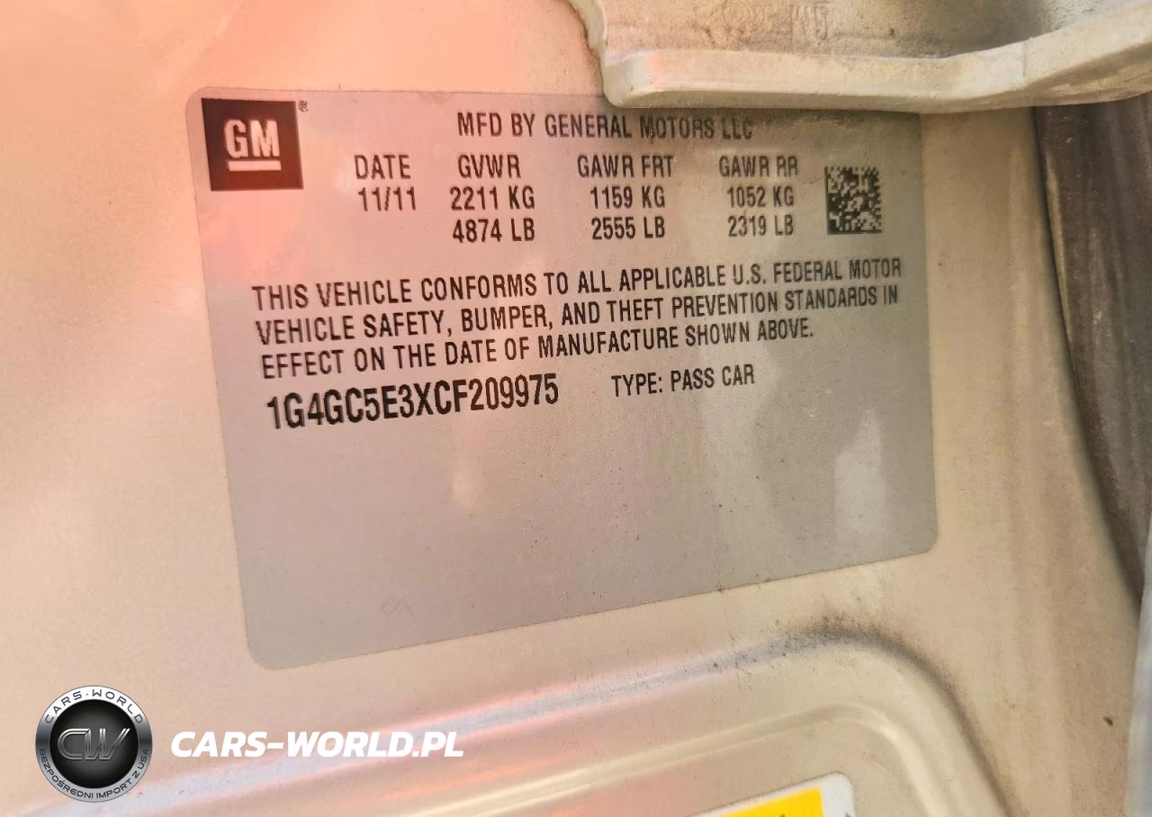 2012 Buick Lacrosse VIN:1G4GC5E3XCF209975 - 12