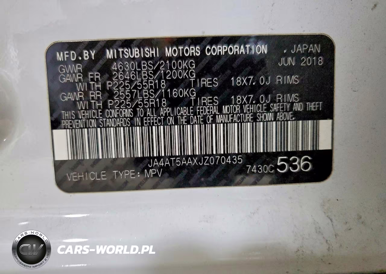 2018 Mitsubishi Eclipse Cross Se VIN:JA4AT5AAXJZ070435 - 14
