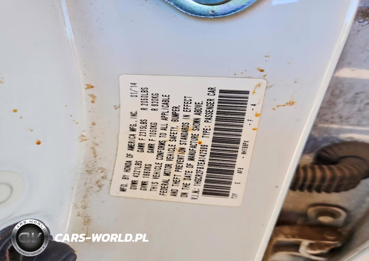 2014 Honda Accord Exl VIN:1HGCR2F87EA142599 - 12