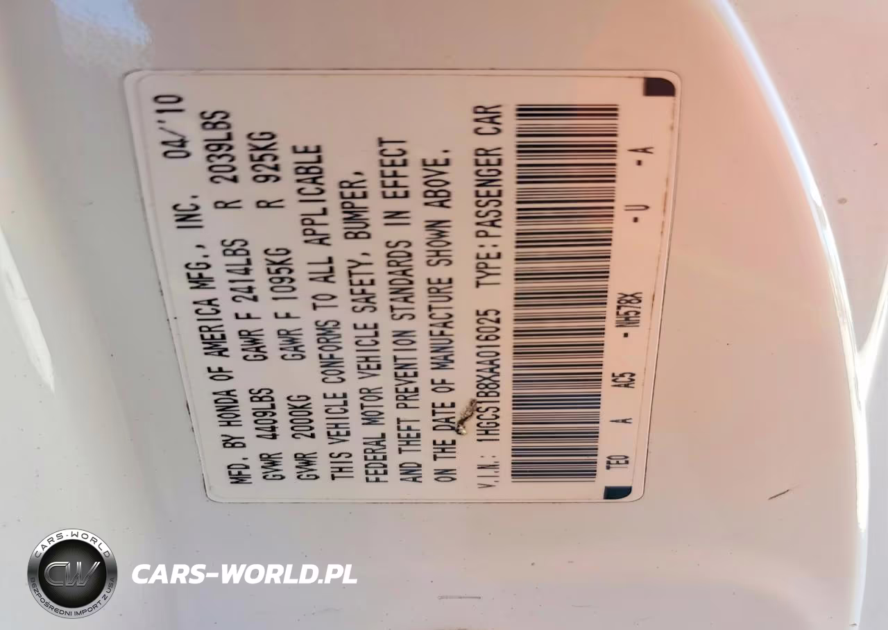 2010 Honda Accord Exl VIN:1HGCS1B8XAA016025 - 13