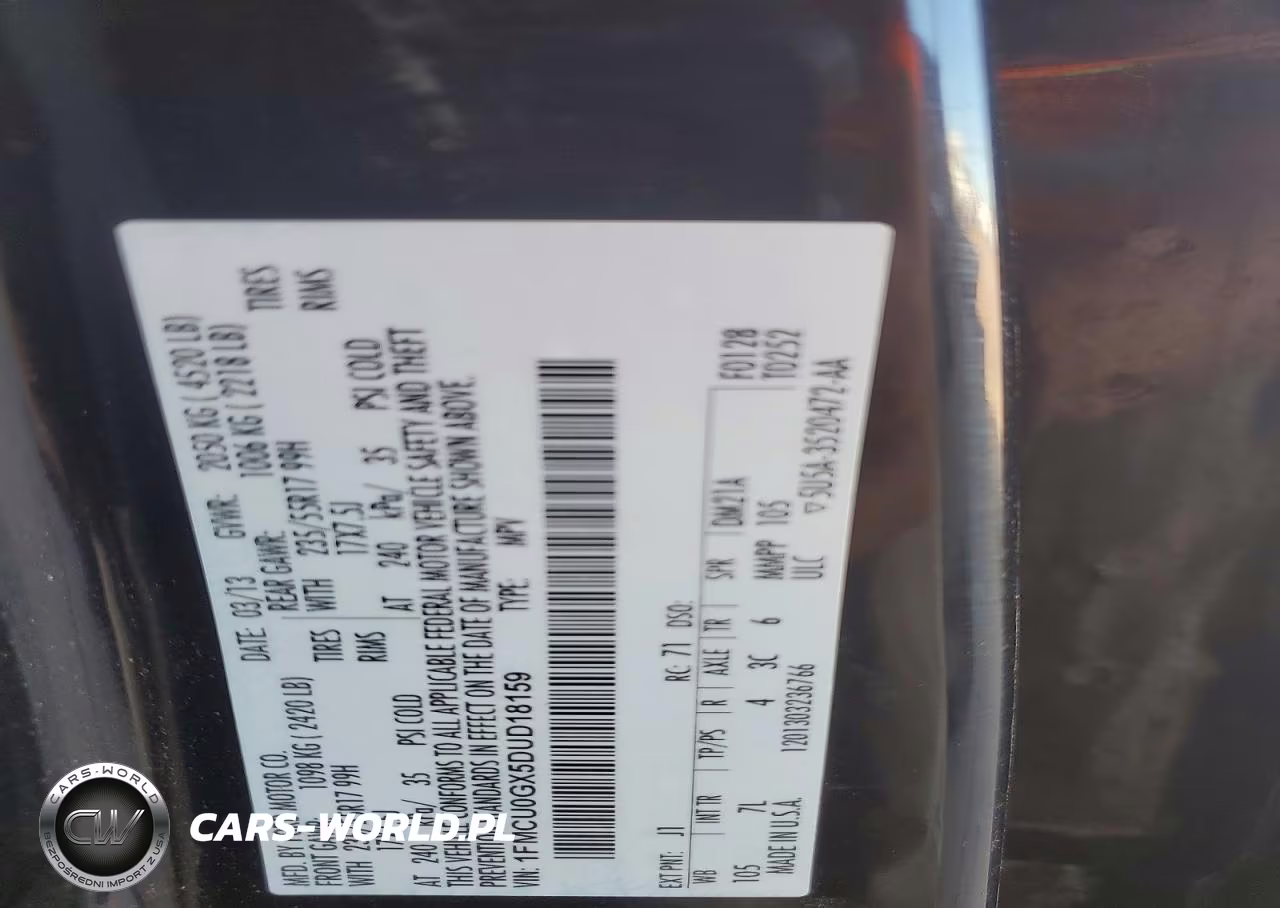 2013 Ford Escape Se VIN:1FMCU0GX5DUD18159 - 13