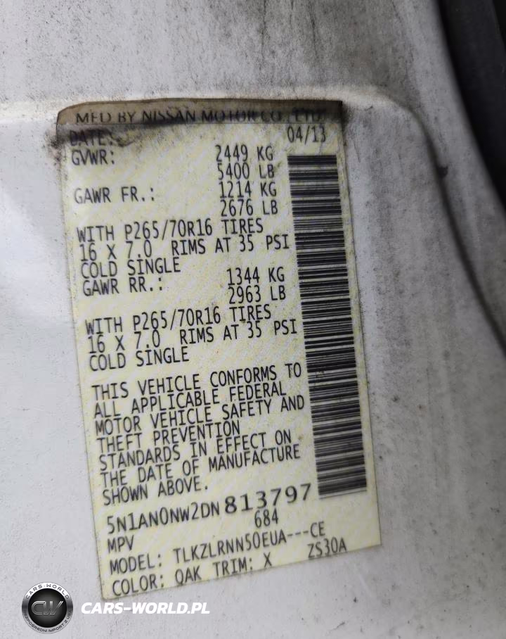 2013 Nissan Xterra X VIN:5N1AN0NW2DN813797 - 13