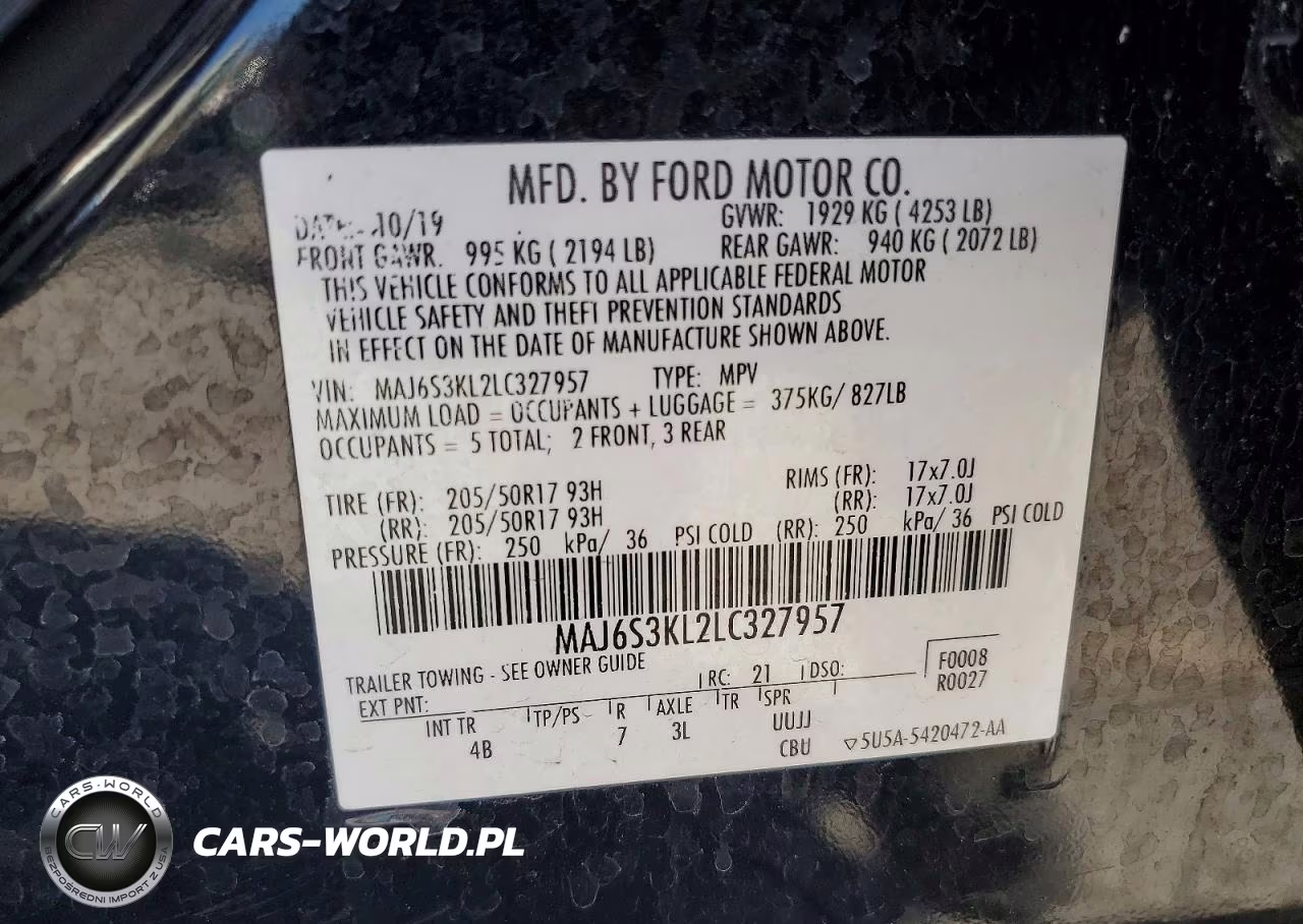 2020 Ford Ecosport Titanium VIN:MAJ6S3KL2LC327957 - 14