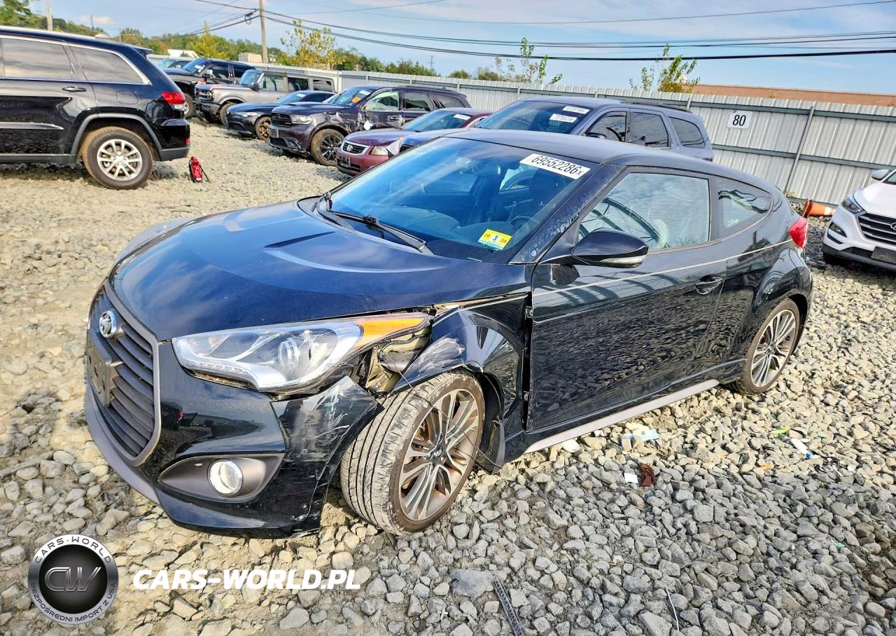 2016 Hyundai Veloster Turbo VIN:KMHTC6AE6GU273850 - 1