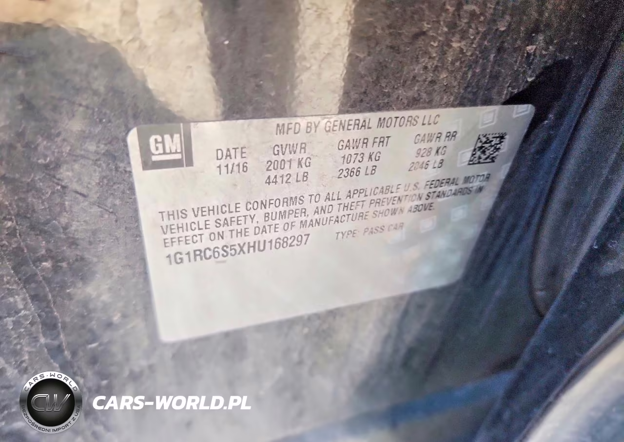 2017 Chevrolet Volt Lt VIN:1G1RC6S5XHU168297 - 12