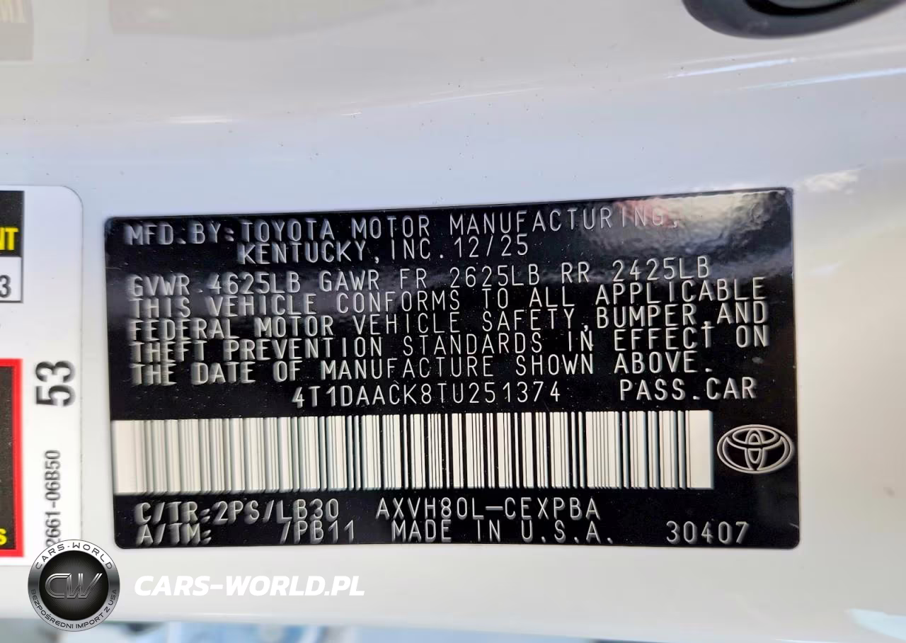 2026 Toyota Camry Xse VIN:4T1DAACK8TU251374 - 13