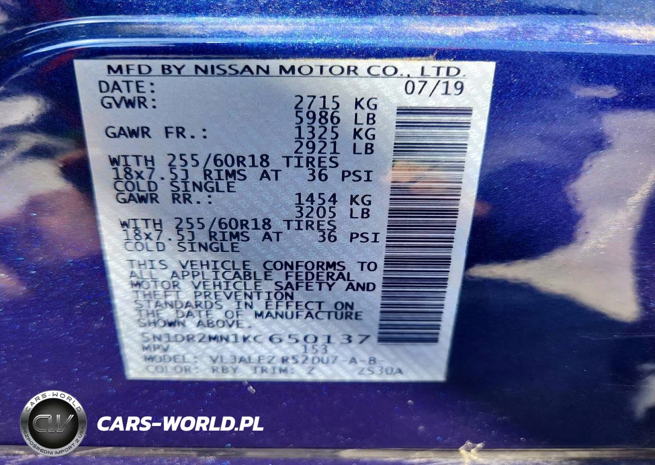 2019 Nissan Pathfinder Sv VIN:5N1DR2MN1KC650137 - 12