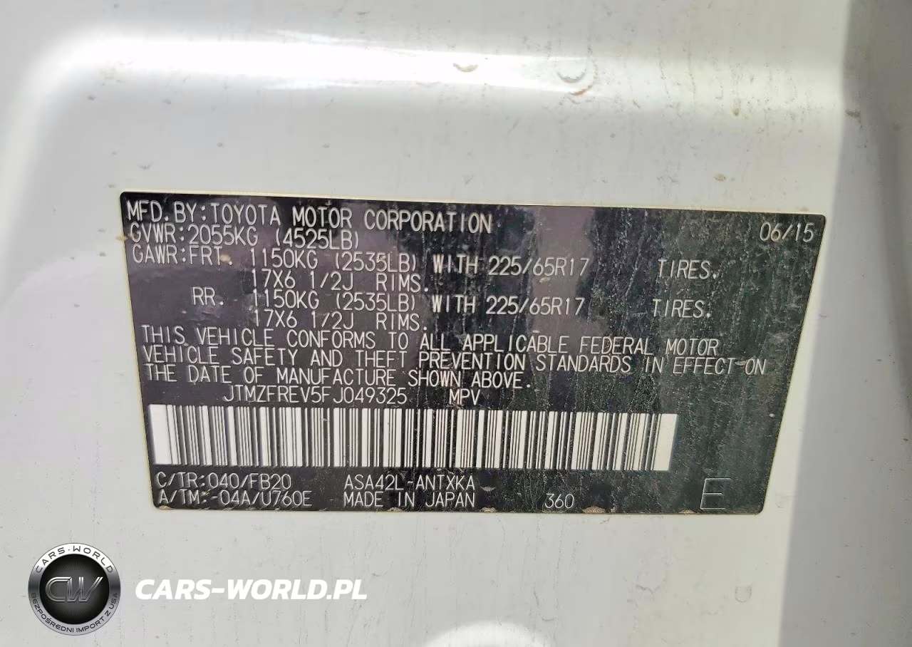 2015 Toyota Rav4 Le VIN:JTMZFREV5FJ049325 - 13