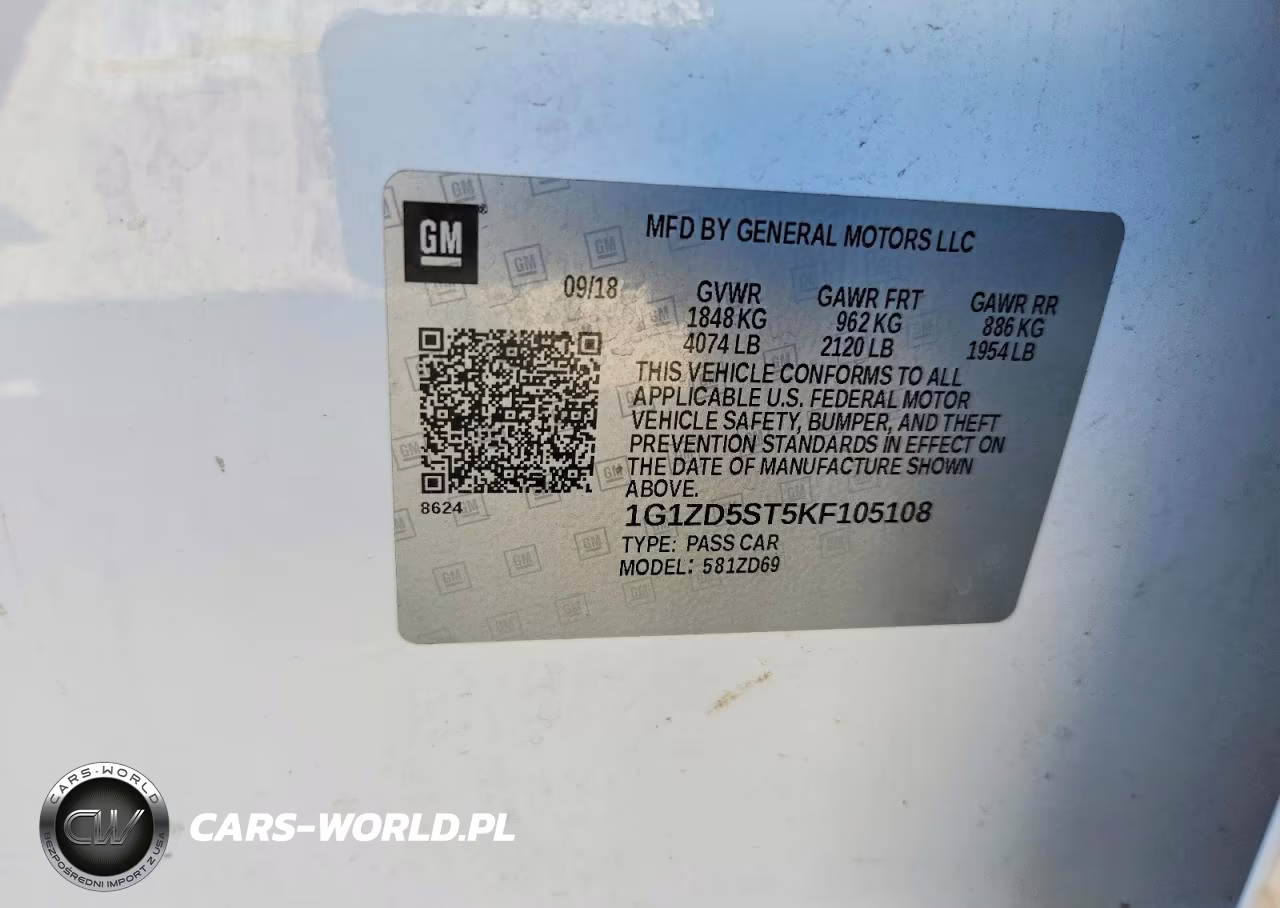 2019 Chevrolet Malibu Lt VIN:1G1ZD5ST5KF105108 - 12
