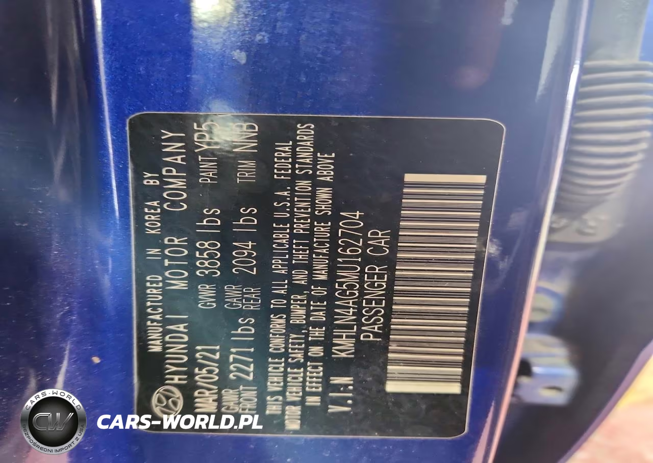 2021 Hyundai Elantra Sel VIN:KMHLN4AG5MU162704 - 12