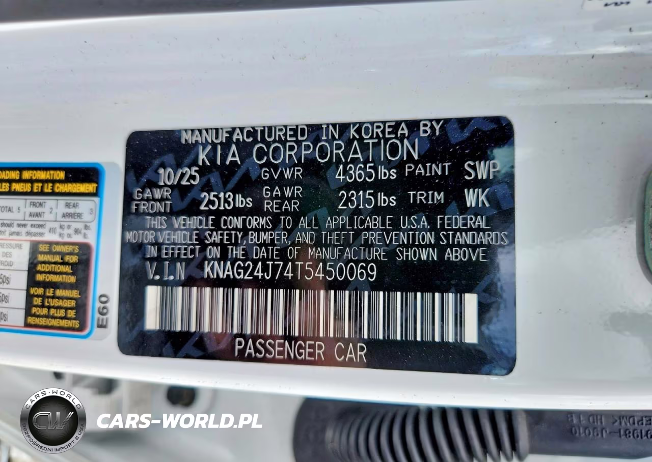 2026 Kia K5 Lxs VIN:KNAG24J74T5450069 - 12