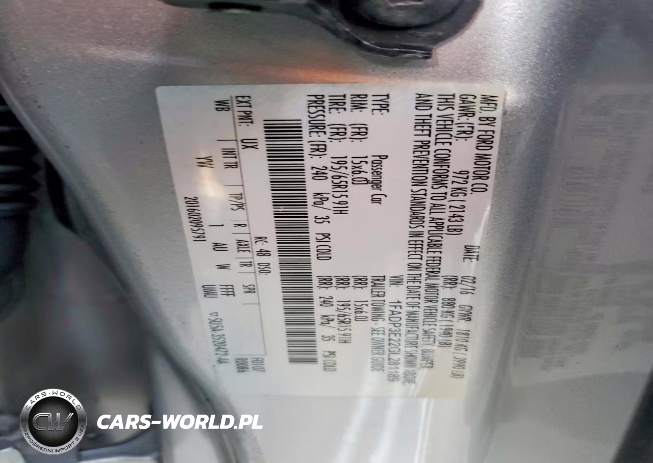 2016 Ford Focus S VIN:1FADP3E22GL281189 - 12