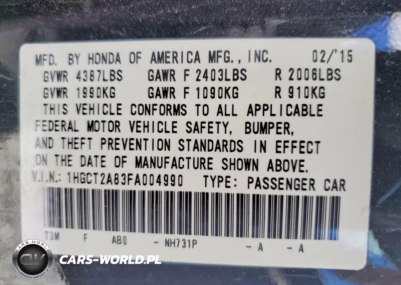 2015 Honda Accord Exl VIN:1HGCT2A83FA004990 - 12