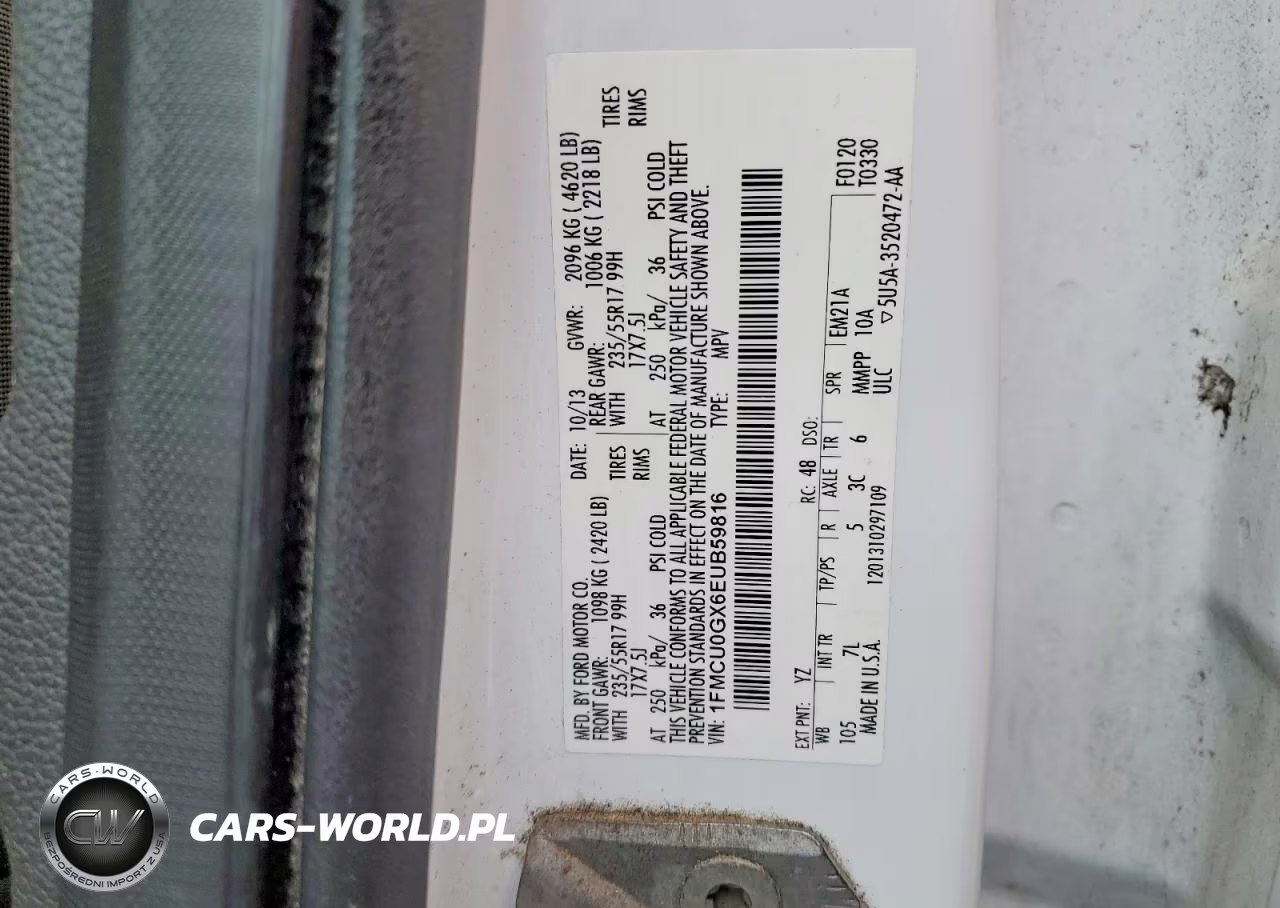 2014 Ford Escape Se VIN:1FMCU0GX6EUB59816 - 13