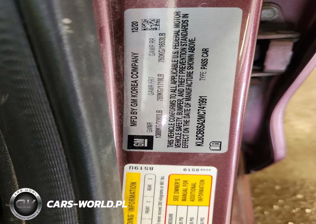 2021 Chevrolet Spark Ls VIN:KL8CB6SA2MC741991 - 12
