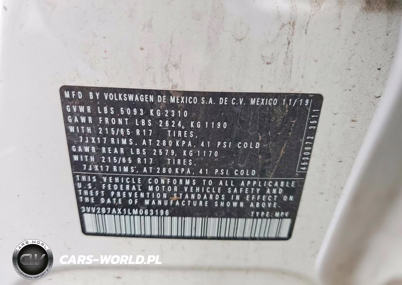 2020 Volkswagen Tiguan Se VIN:3VV2B7AX1LM063196 - 13