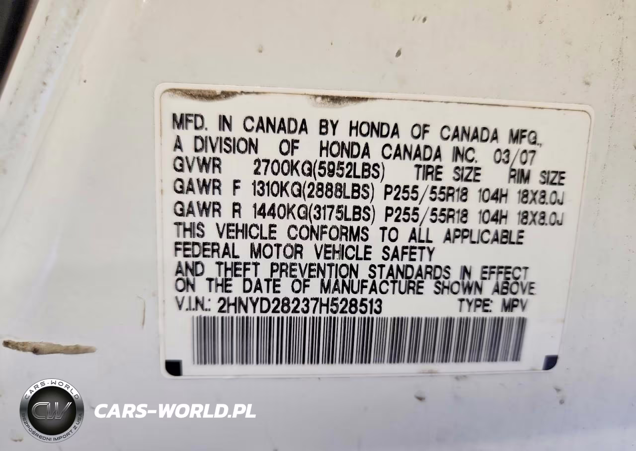 2007 Acura Mdx VIN:2HNYD28237H528513 - 13