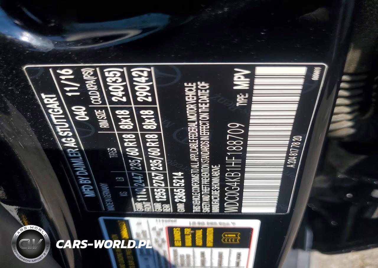 2017 Mercedes-Benz Glc 300 4Matic VIN:WDC0G4KB1HF188709 - 13