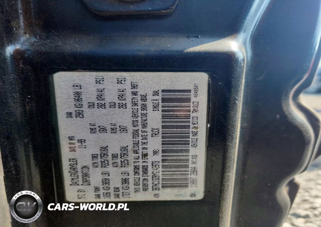 2000 Dodge Ram 1500 VIN:3B7HC13Z8YG142873 - 12