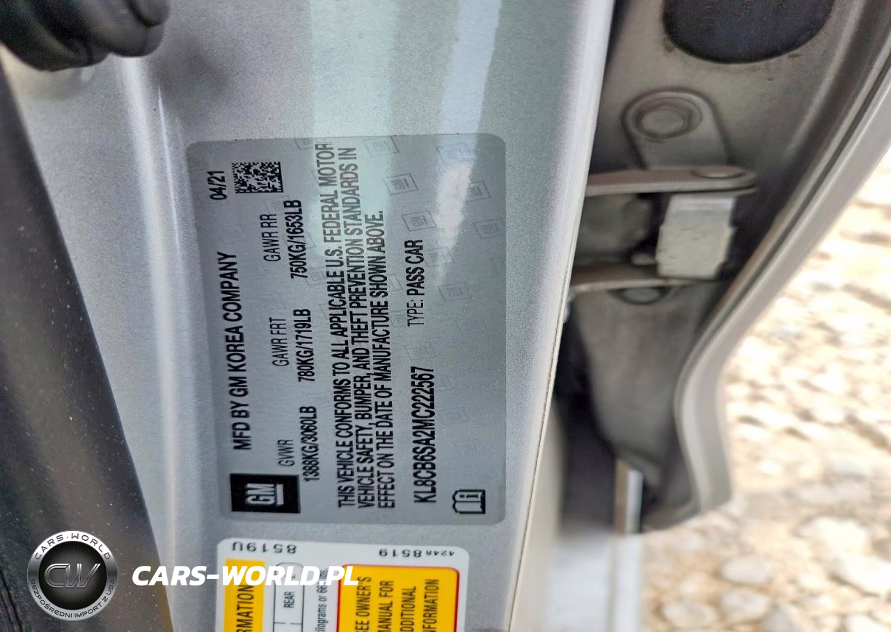 2021 Chevrolet Spark Ls VIN:KL8CB6SA2MC222567 - 12