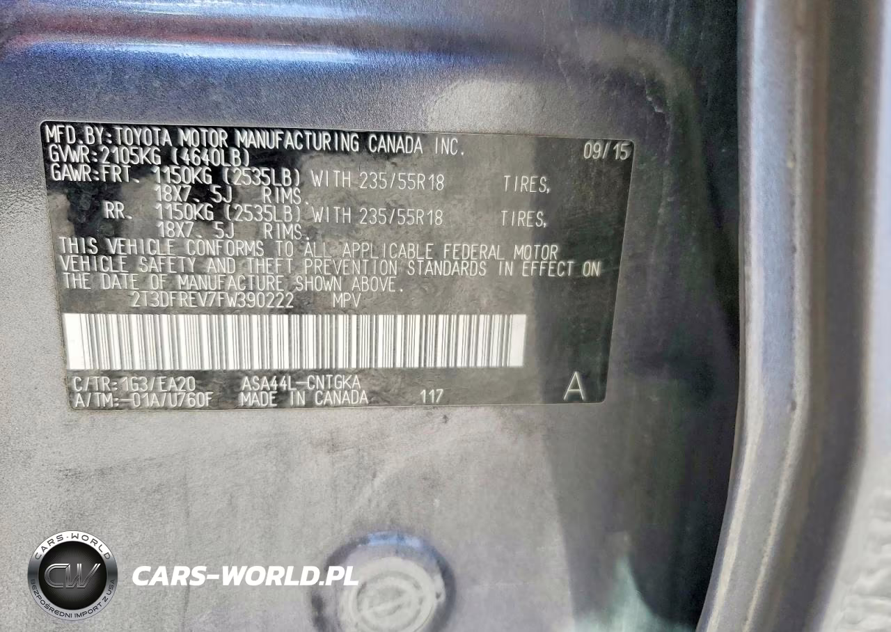 2015 Toyota Rav4 Limited VIN:2T3DFREV7FW390222 - 13