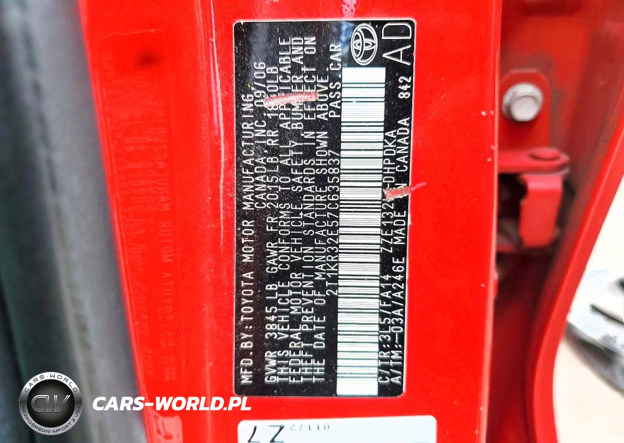 2007 Toyota Matrix Base VIN:2T1KR32E57C635837 - 12