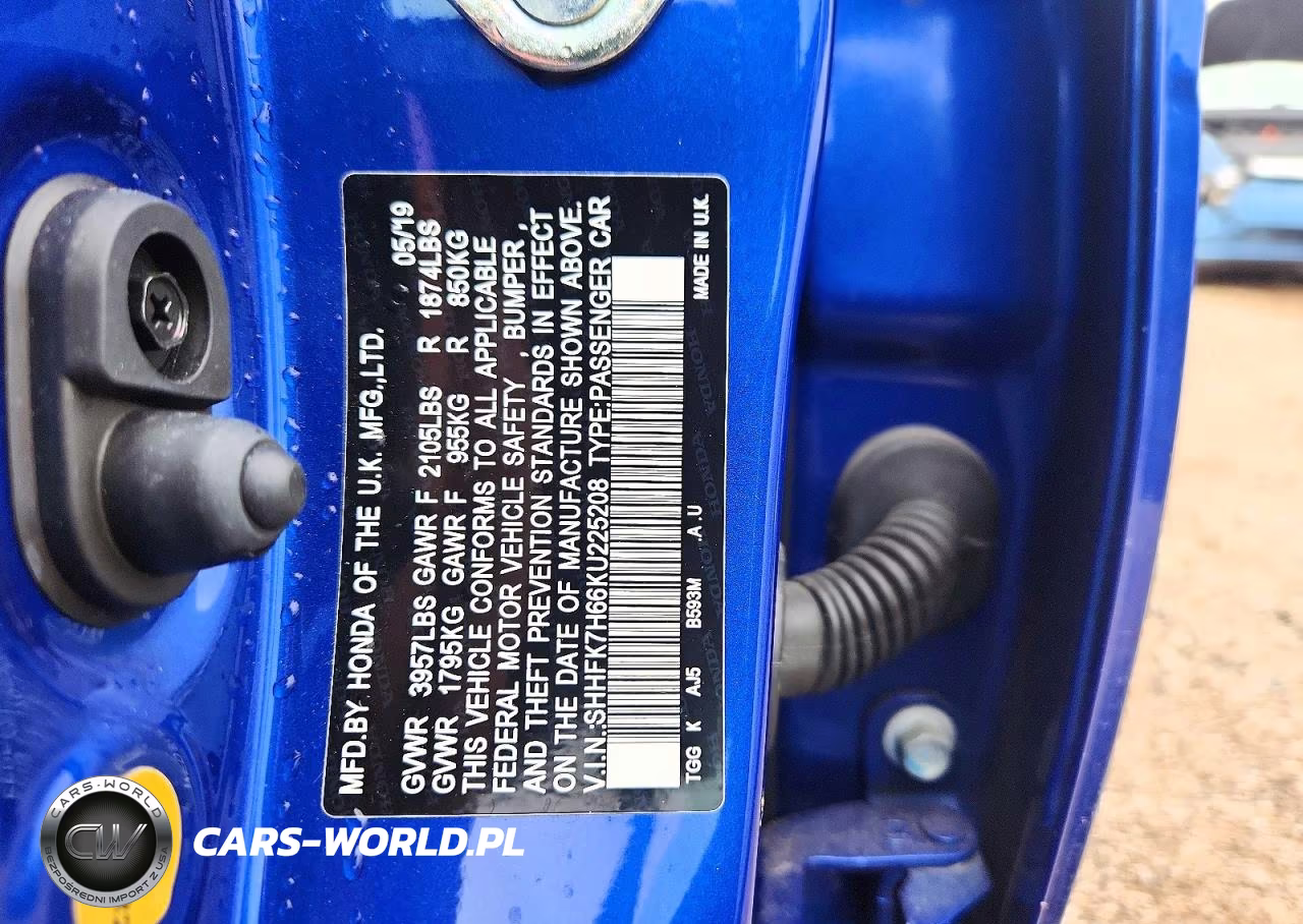 2019 Honda Civic Ex VIN:SHHFK7H66KU225208 - 12