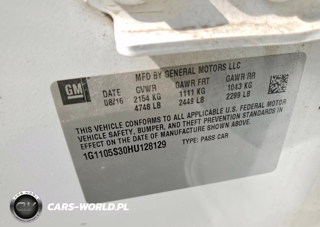 2017 Chevrolet Impala Lt VIN:1G1105S30HU128129 - 12