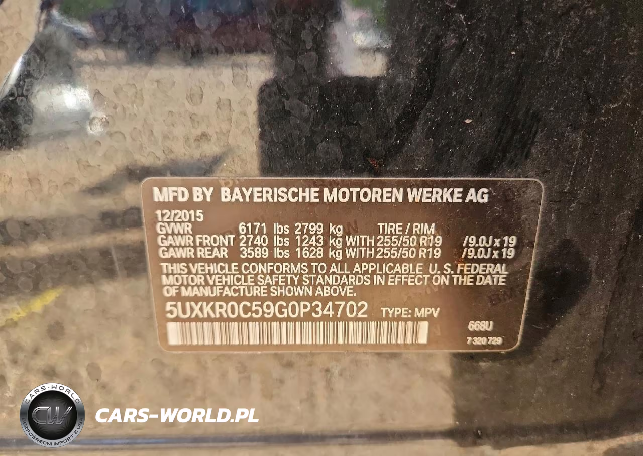 2016 BMW X5 xDrive35I VIN:5UXKR0C59G0P34702 - 14