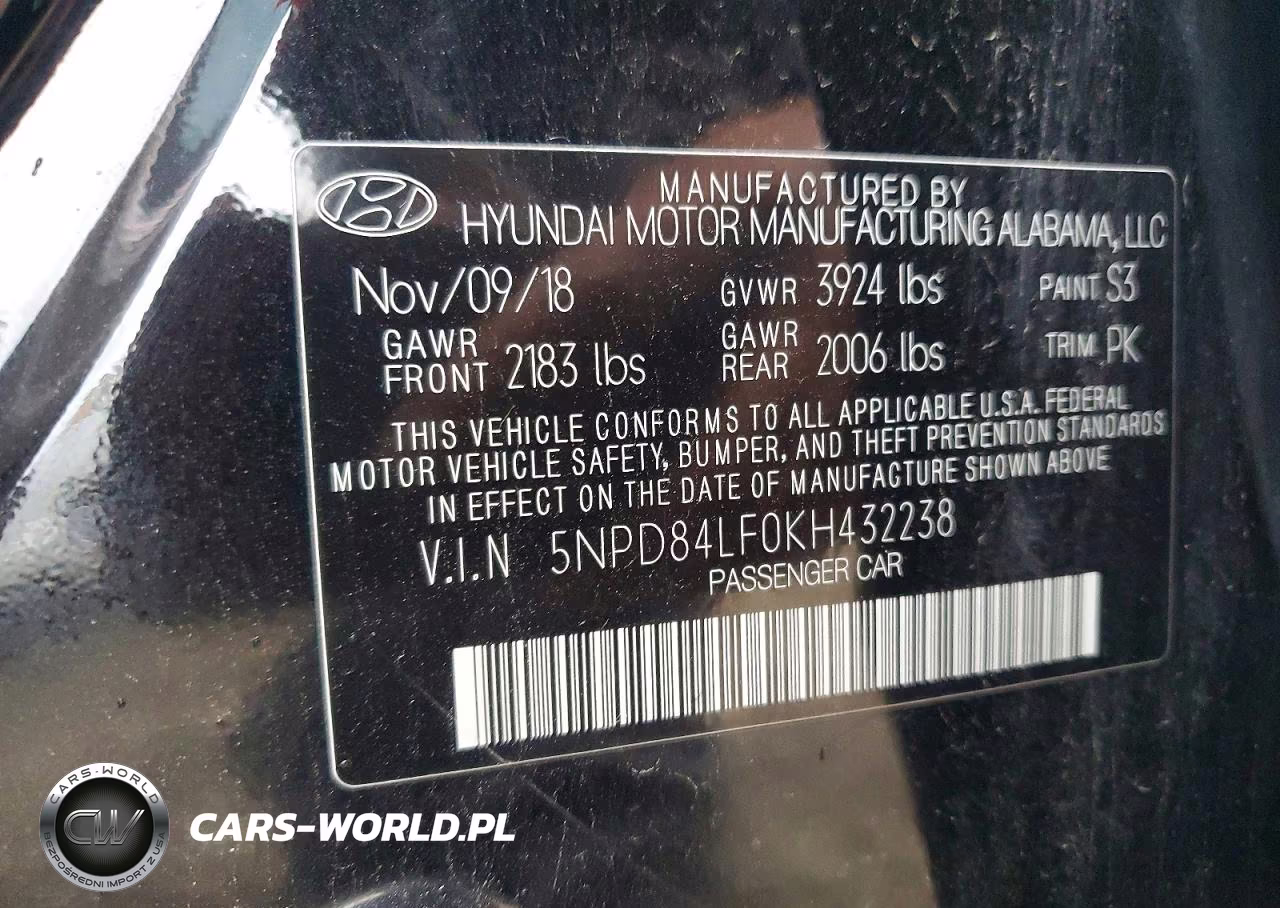 2019 Hyundai Elantra Sel VIN:5NPD84LF0KH432238 - 12